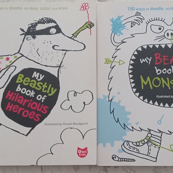 My Beastly Book of Monsters & of Hillarious Herooes:150 Ways to Doodle, Scribble - Picture 1 of 5